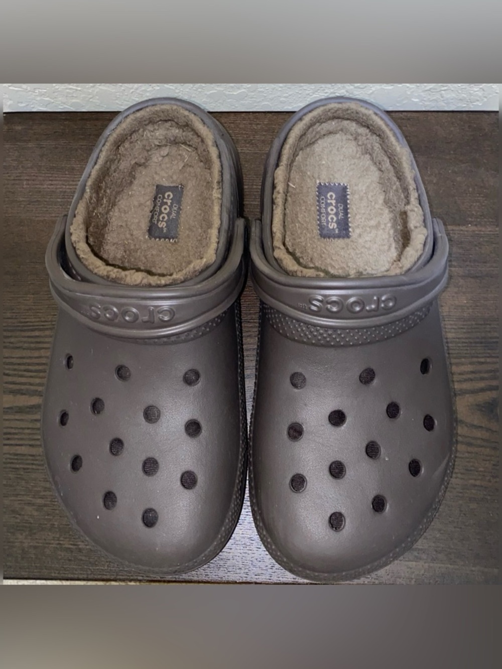 Brown Crocs Classic Lined Clogs